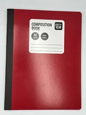 Pen + Gear Composition Book Wide Ruled 80 Pages 9.75" x 7.5" Red FREE SHIPPING
