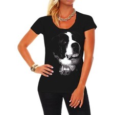 Frauen T-Shirt Bernhardiner  Hunderrasse Züchter Lawinenhund Bernhardshund