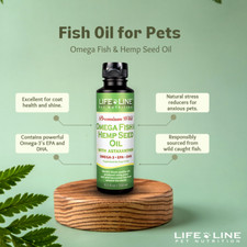 Life Line Pet Omega Fish  HempSeed Oil with Astaxanthin for Pets
