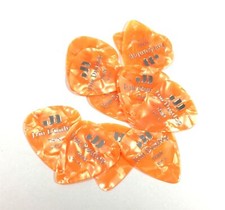 Dunlop Guitar Picks 12 Pack Celluloid Orange Pearloid Thin .50mm