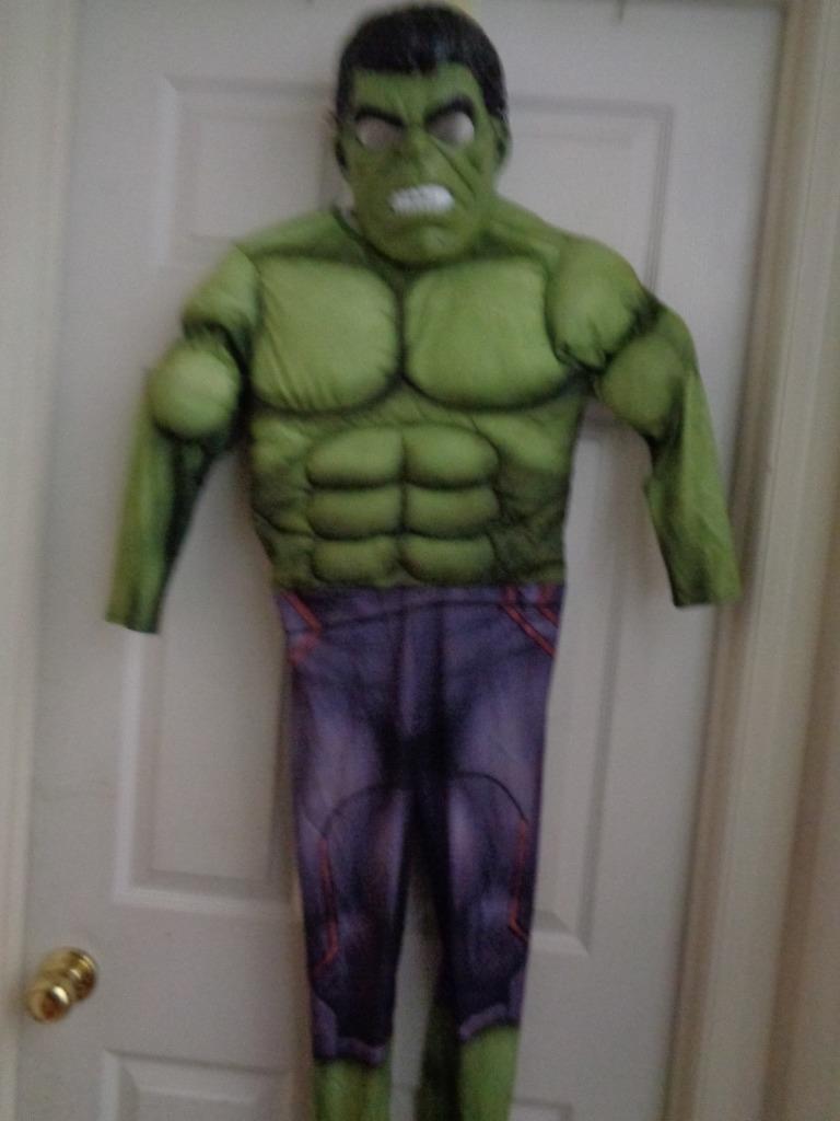 Avengers Assemble Hulk Kids Muscle Chest Shirt – Kinderkostüm, Muskel-Shirt, Grün