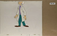 Back To The Future Original Production Drawing And Cel 100-36 Used Cond.