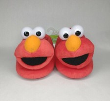 Sesame Street Elmo Red Plush Monster Slippers Youth Boys Size XL 9 - 10