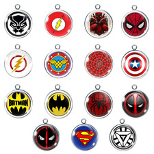 Hero Shield Glass Cabochon Charms