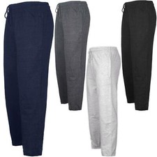 Mens Elasticated Jogging Bottoms Joggers Trousers Fleece Lined Pockets New