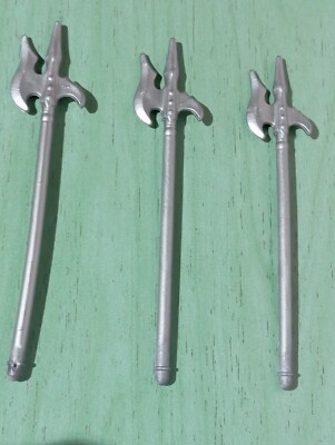 Lot De 2 Hallebardes/lances Rigides PLAYMOBIL Pour Figurines Conquistador, Viking, Chevalier