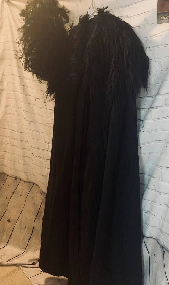 Game of Thrones Jon Snow Cosplay Costume Halloween Cloak And Wig One Medieval - Image 4 of 4
