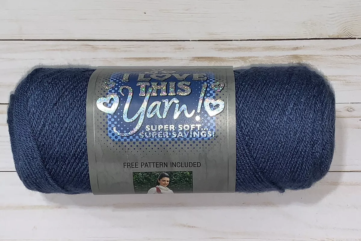 Hobby Lobby I Love This Yarn Medium Dark Country Blue Lot 624635 7oz Skein