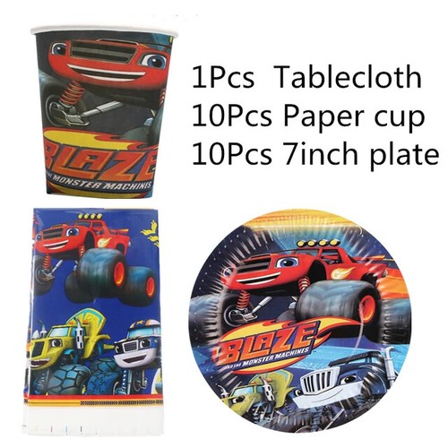Blaze and the Monster Machines B'day Party tableware set kids party Supplies  - Picture 15 of 19