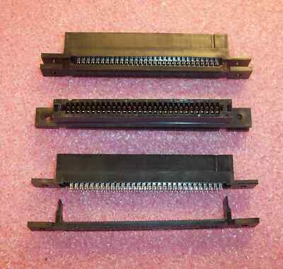 QTY (5) 30 POSITION EDGE CARD / IDC RIBBON CABLE CONNECTORS 2.54mm 111211-7 AMP