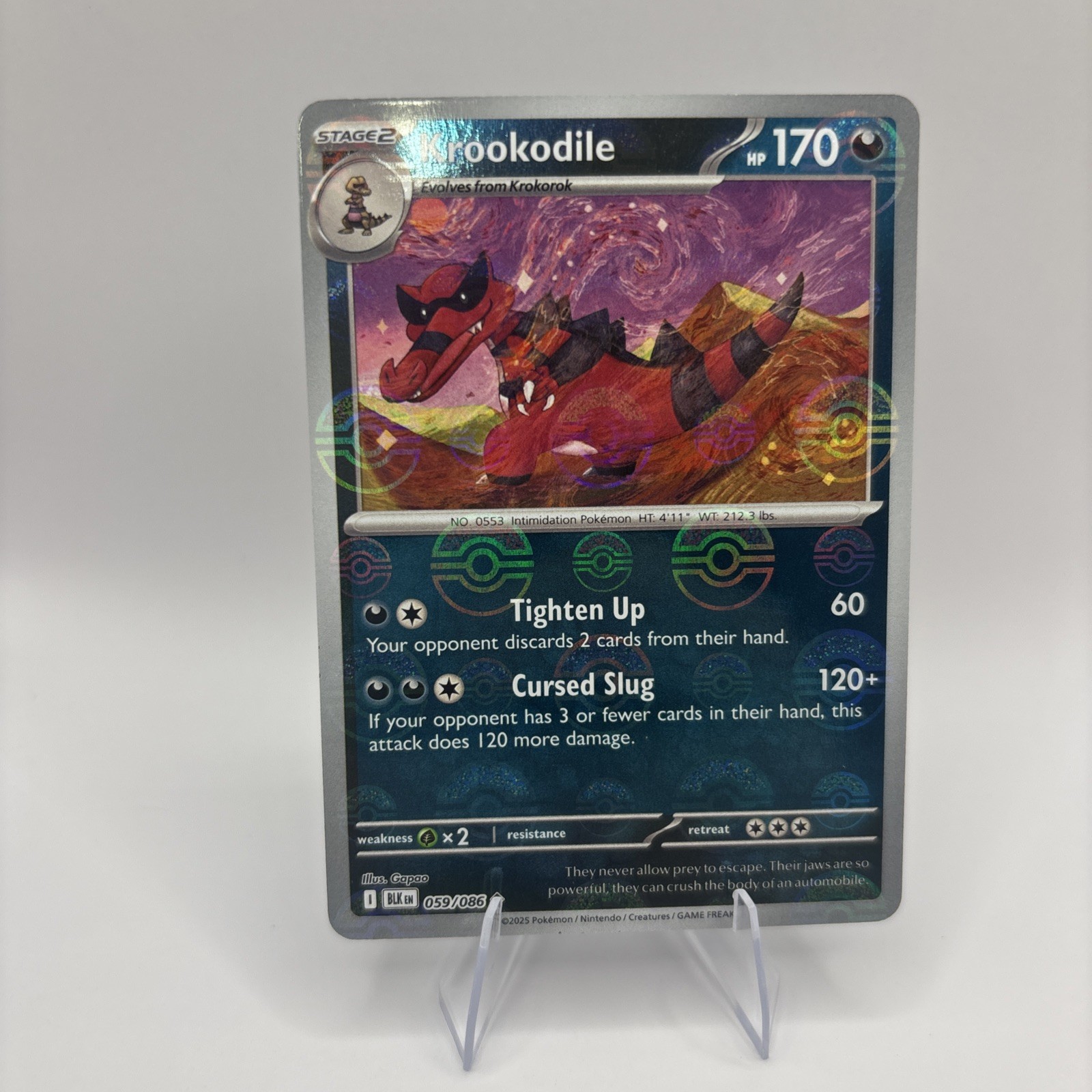 Krookodile, 059/086 - Pokemon TCG - Poke Ball Pattern - Sv: Black Bolt | NM EN