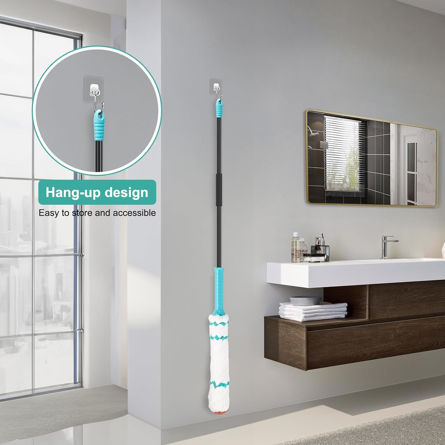 KeFanta Self Wringing Twist Mops for Floor Cleaning, Microfiber Floor mop with 5