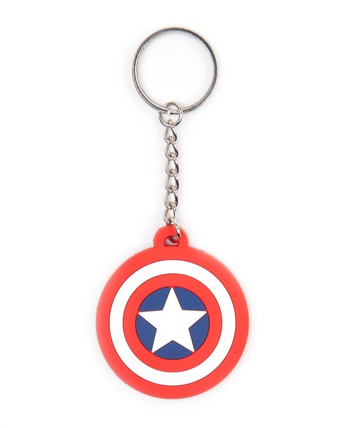 Marvel Comics -Captain America Shield Logo Rubber Keychain - Difuzed KE101435MA-image