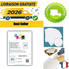 2400 Étiquettes Adhésives 63,5x33,9mm L7159 Compatibles Laser Jet d'encre - 100