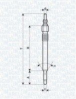 GlüHkerze Magneti Marelli 062900057304 FüR Cherokee M10X1 Chrysler Voyager Jeep