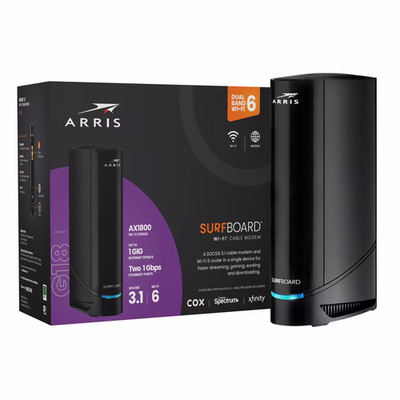 Arris G18 Cable Modem Router Combo Fast DOCSIS 3.1 Multi-Gigabit WiFi 6 AX1800