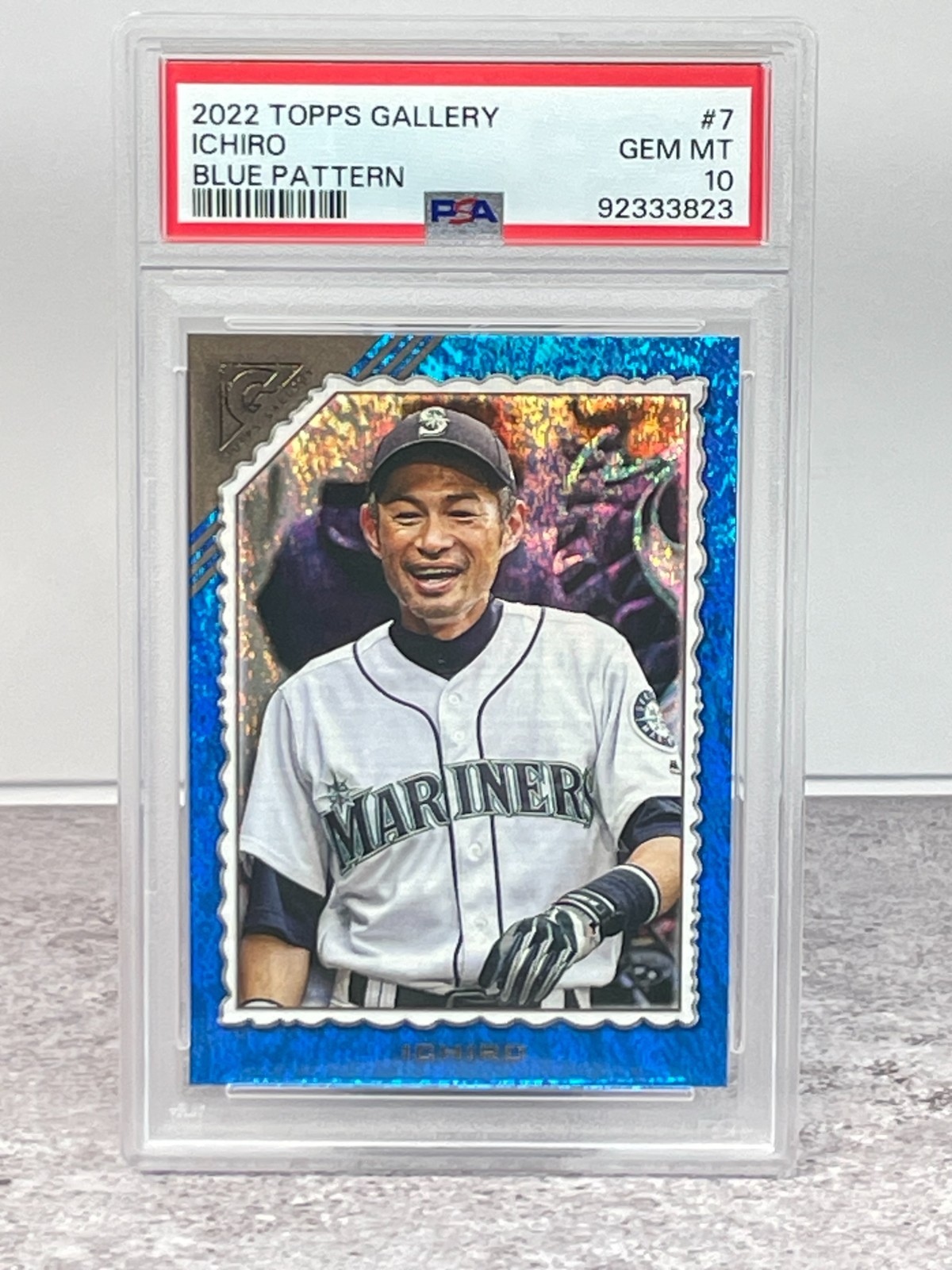 2022 Topps Gallery - Ichiro Suzuki #7 Blue /50 - HOF PSA 10 view 1