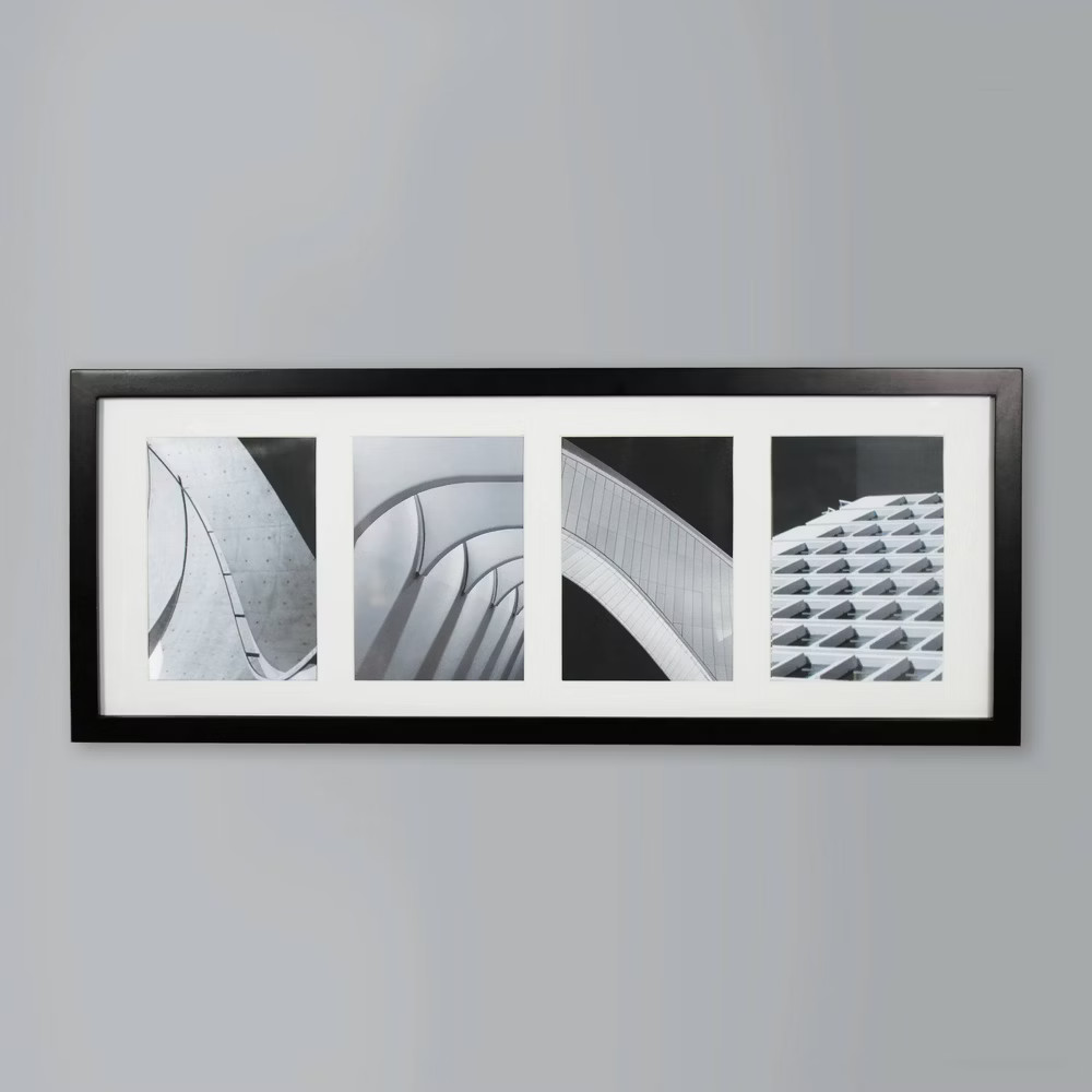 5 x 7 Thin Collage 4 Photos Frame Black - Room Essentials