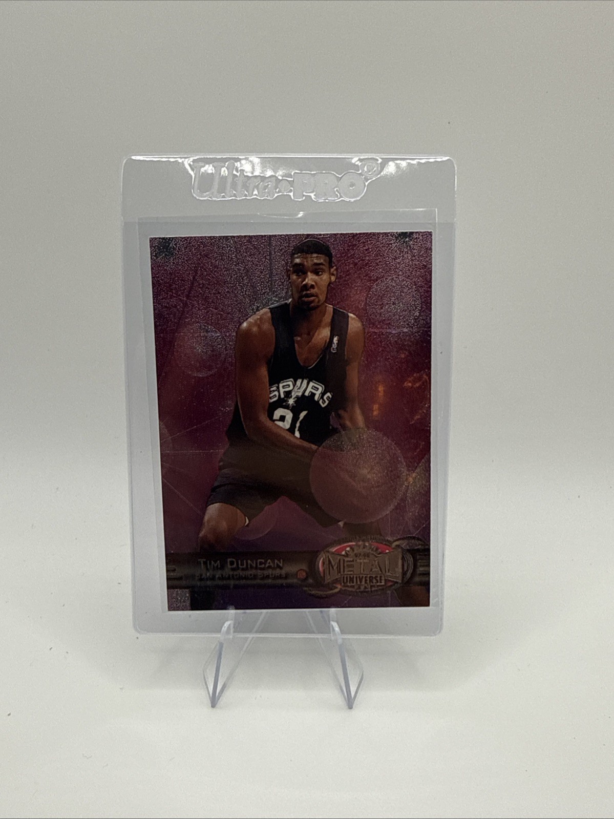 1997-98 Skybox Metal Universe Tim Duncan Rookie Card RC #66 San Antonio Spurs