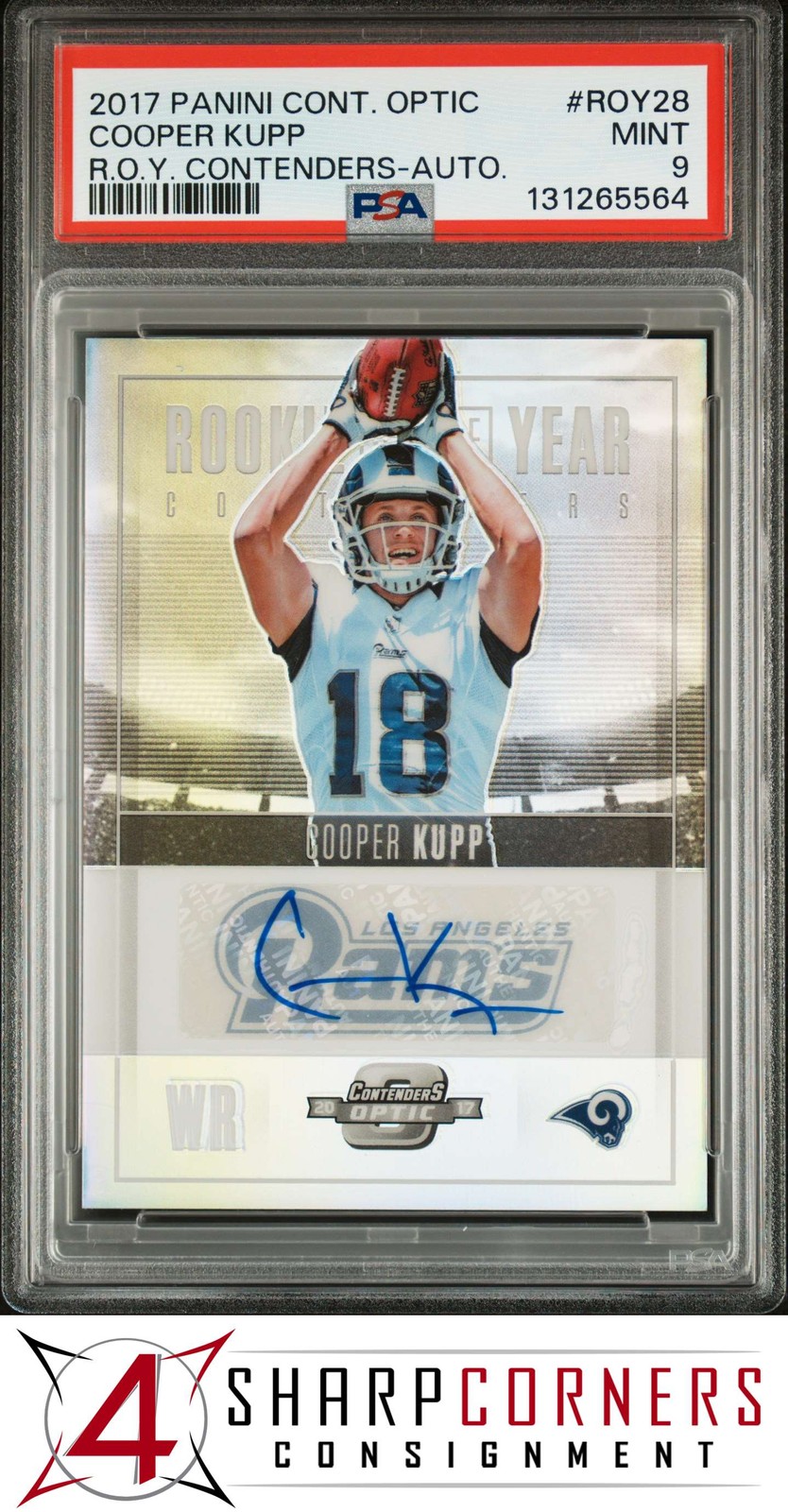 Cooper Kupp Panini Contenders Optic Rookie of the Year Contenders #ROY28 Autograph