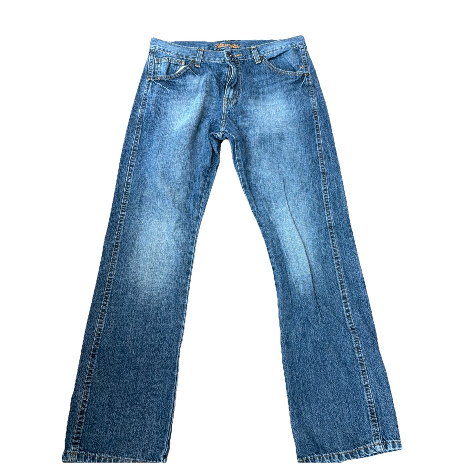 Wrangler Retro Relaxed Boot Cut Jeans Cowboy Ranch Rodeo Work  33x32actual(33x31