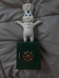 Pillsbury Dough Boy Die Cast Metal Bank That Giggles Works