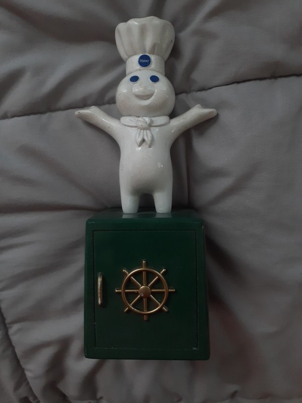 Pillsbury Dough Boy Die Cast Metal Bank That Giggles Works