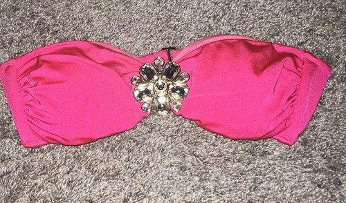Victoria’s Secret Beach Sexy Bejeweled Bandeau Bikini Top Size Small - Picture 3 of 6