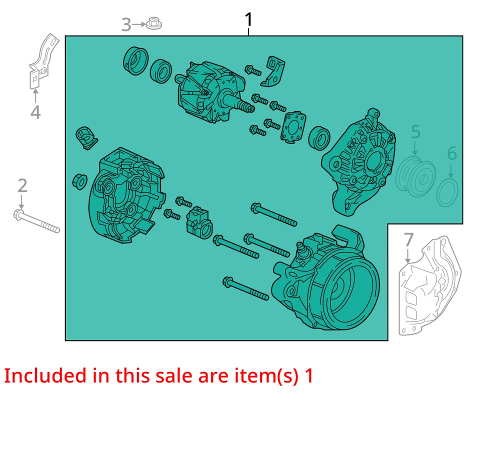 Alternator Fits 16-22 ILX 6842340 - Image 3 of 4
