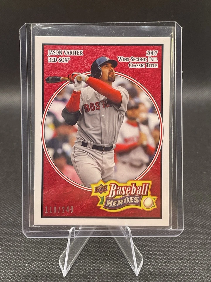 2008 Upper Deck Baseball Heroes - Jason Varitek #20 119/249 Rare Card - Image 3 of 4