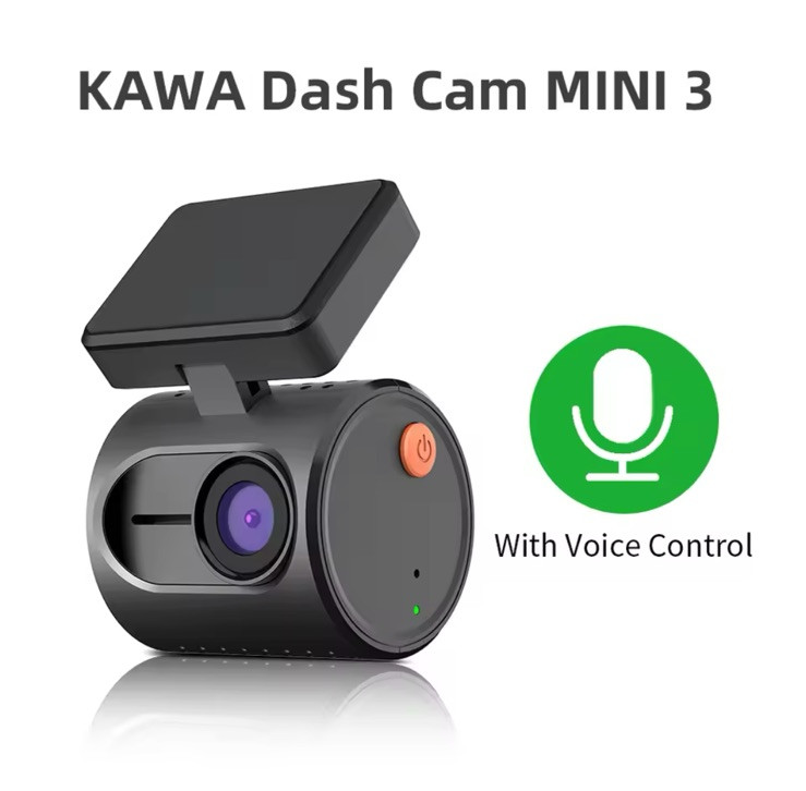 Dash Cam Mini 3 2K Dvr Auto WIFI Visione Notturna, Controllo Vocale, App - Immagine 1