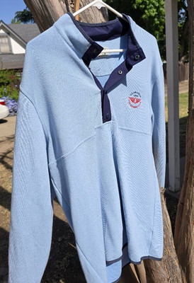Harlestons Mens Large L Snap Pullover US Amateur 125th Olympic Club Golf Blue