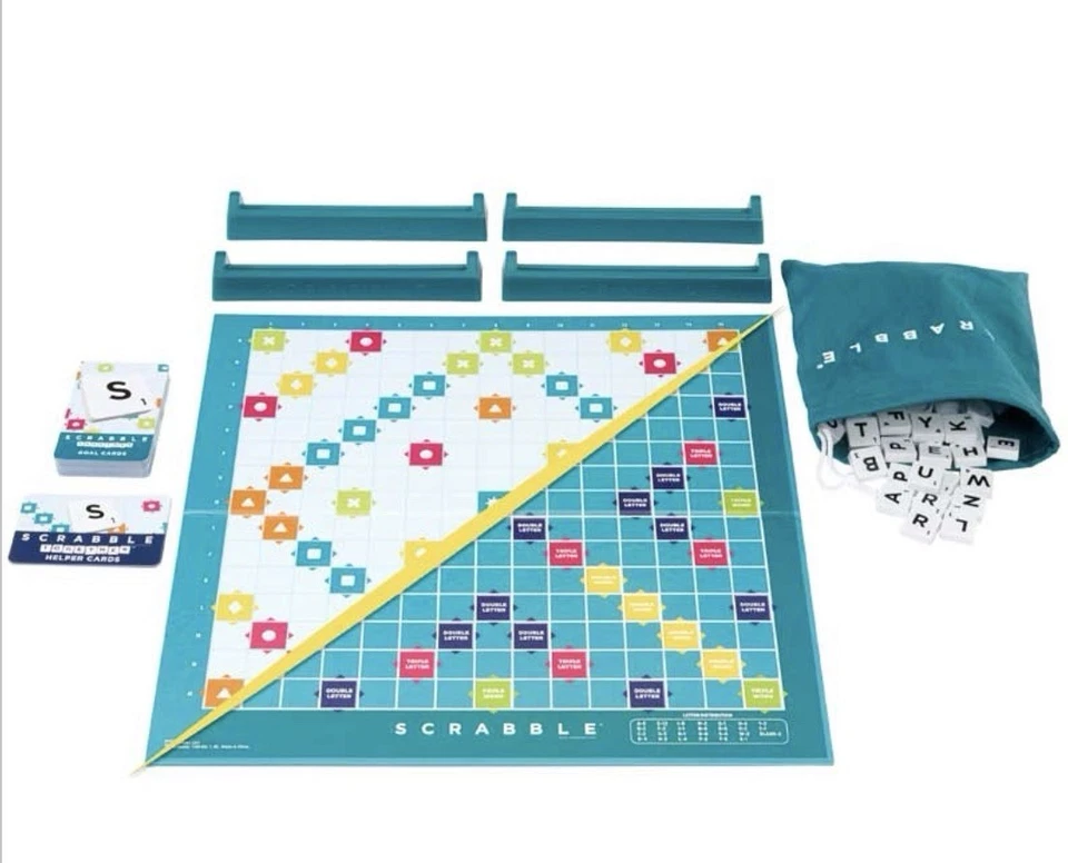Mattel Scrabble Classic Refresh Word Board Game -  2 Games in 1 - 8+  - Image 3 of 3