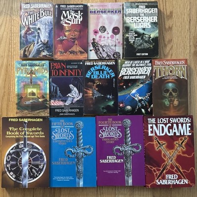 Lot 13 FRED SABERHAGEN Novels Berserker Lost Swords HB/PB