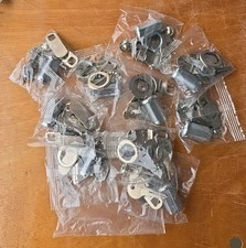 cabinet cam locks with keys Chrome Finish Zinc Alloy Lot Of 10. New