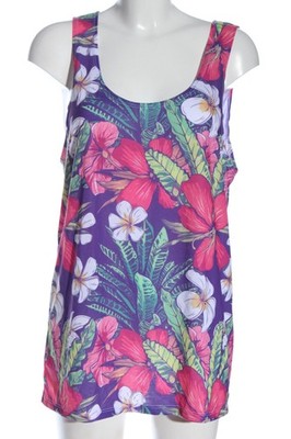 ALOHA FROM DEER Stricktop Damen Top Gr. DE 40 lila-pink-grün Casual-Look