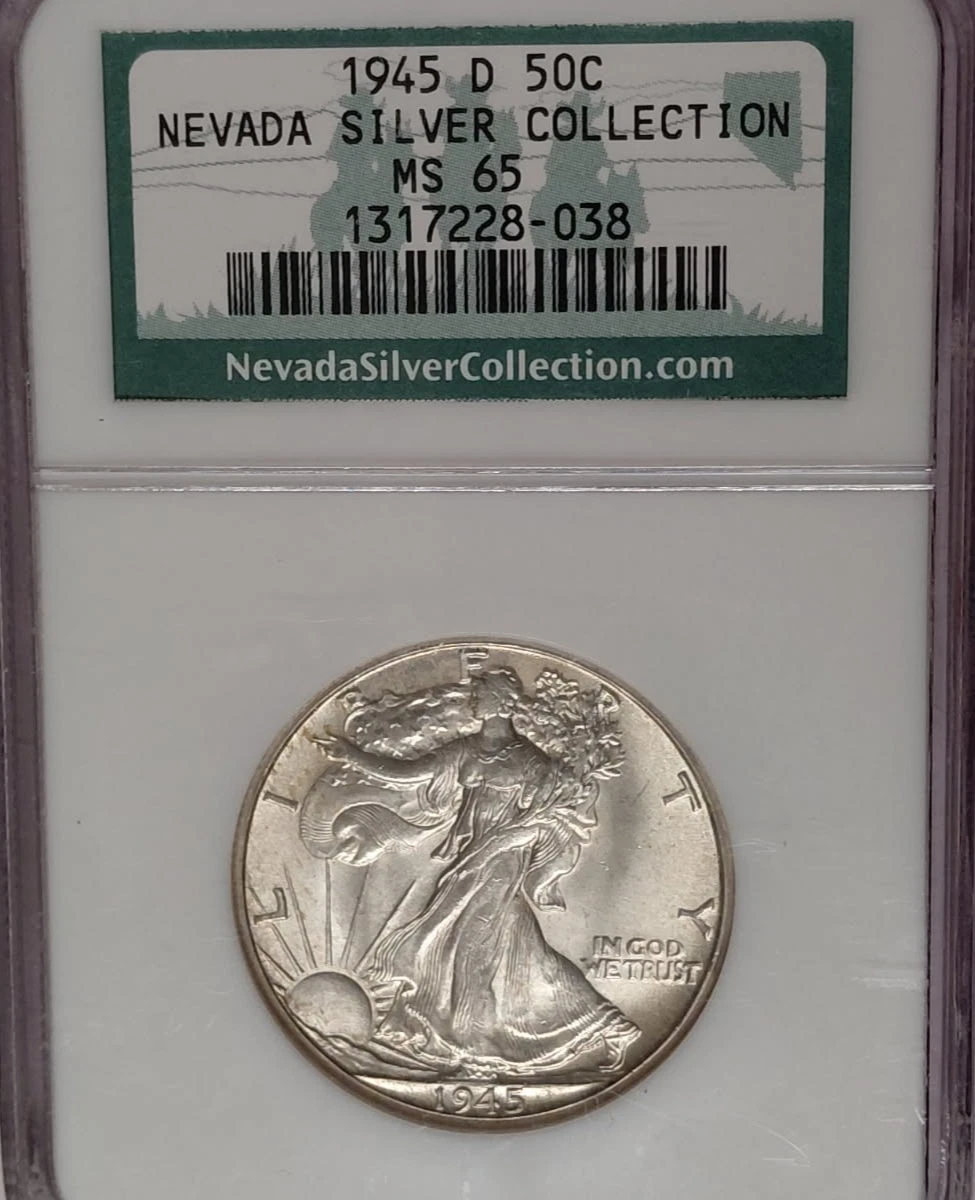 MS 65 Graded 1945 Year Liberty Walking Half Dollars (1916-1947