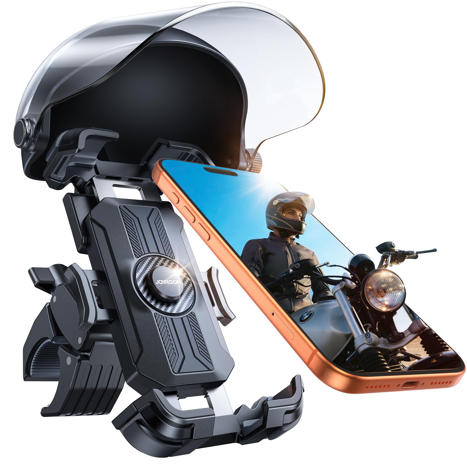 JOYROOM Motorcycle Phone Mount Holder, [All-Weather Sunshade