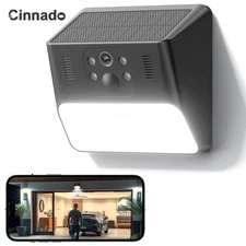 Cinnado Security Battery Camera Outdoor Wireless Wall Light WiFi Human Detection