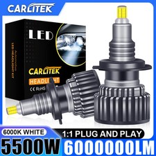 2PC 6000000LM 5500W H7 H1 H11 H8 9006 9005 H27 Car Headlight Fog Lamp 3D Chips