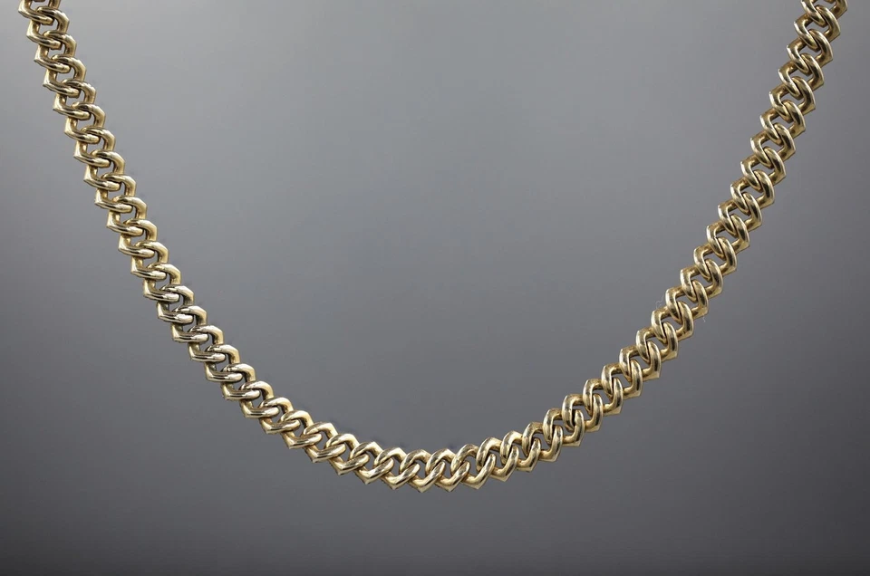 10k yellow gold 10 cttw cuban link natural diamond necklace  SEE VIDEO - Image 2 of 3