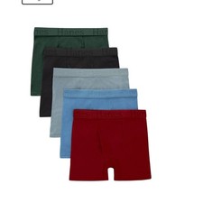 Hanes Originals Boys Tagless Boxer Briefs 5 Pack Ultra Soft Bamboo size L12/14