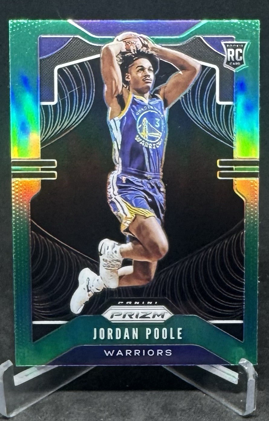 2019-20 Panini Prizm #272 Jordan Poole Prizms Green