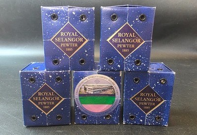 Royal Selangor Pewter 1885 Napkin Holders set of 5 with 2 rings per box