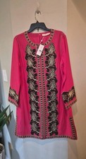 NWT TORY BURCH EMBROIDERED SHIFT DRESS SIZE XLARGE (