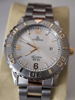 Dugena Sea Tech WR100 Tag-Datum 41mm Herrenuhr