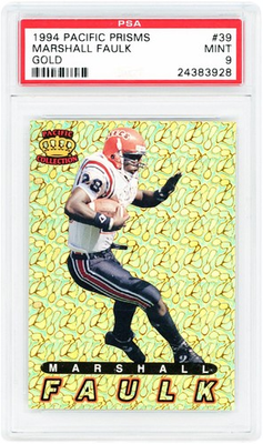 #ad Marshall Faulk San Diego State University 1994 Pacific Prisms Gold Item#14488232 $149.99