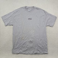 Vintage Adidas Sports Graphic Tee Mens XL Center Spell Out Logo Grey 90s AAA