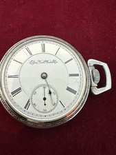 Elgin 1903, 17 Jewels Open Face Pocket Watch RUNNING But Needs New Glass And Etc