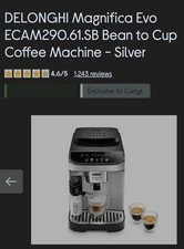 DELONGHI Magnifica Evo ECAM290.61.SB Bean to Cup Coffee Machine - Silver